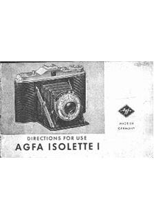 Agfa Isolette 1 manual. Camera Instructions.